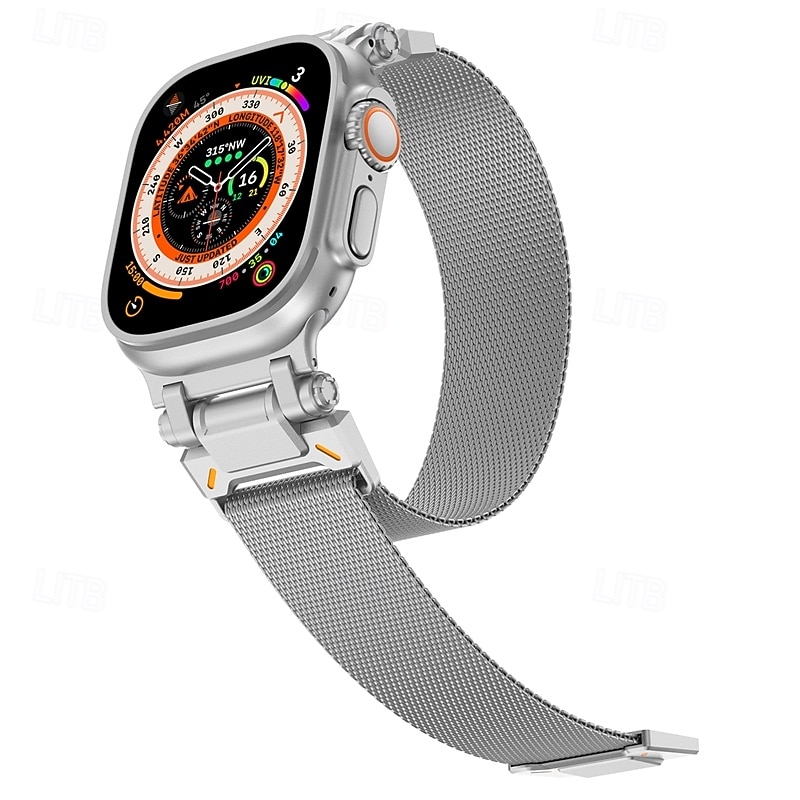 Loop Solo Compatível com Pulseira Apple Watch 42mm 44mm 45 mm 49mm Fecho de Metal Ajustável Aço Inoxidável pulseira de substituição para iwatch Ultra 2 Series 9 8 7 SE 6 5 4 3 2 1 de 2025 por $26.99 –P12