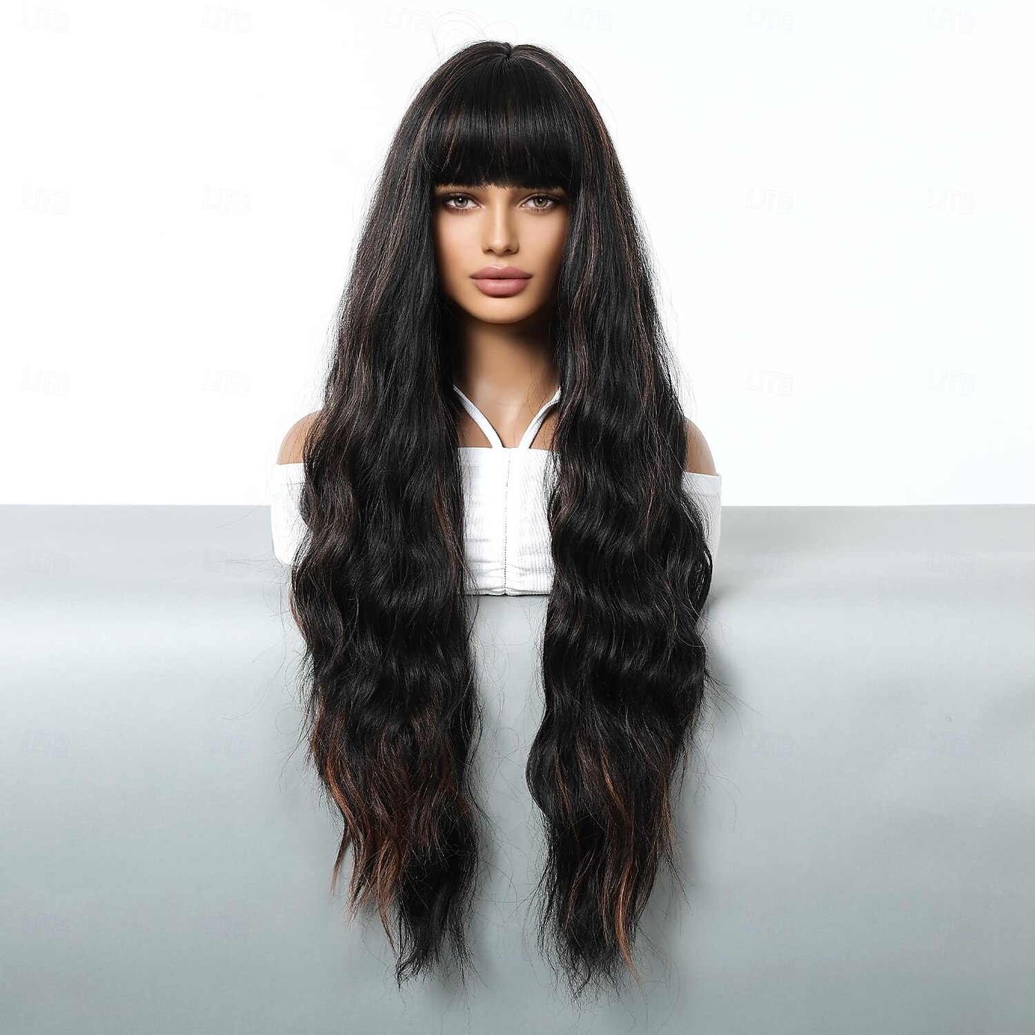 Synthetische pruiken Uniformen carrière Kostuums Prinses Gekruld Golvend Gelaagd kapsel Met pony Machinegemaakt Pruik 76.2 cm Donker Bruin Synthetisch haar Dames Cosplay Feest Modieus Bruin 2025 - $25.99 –P1