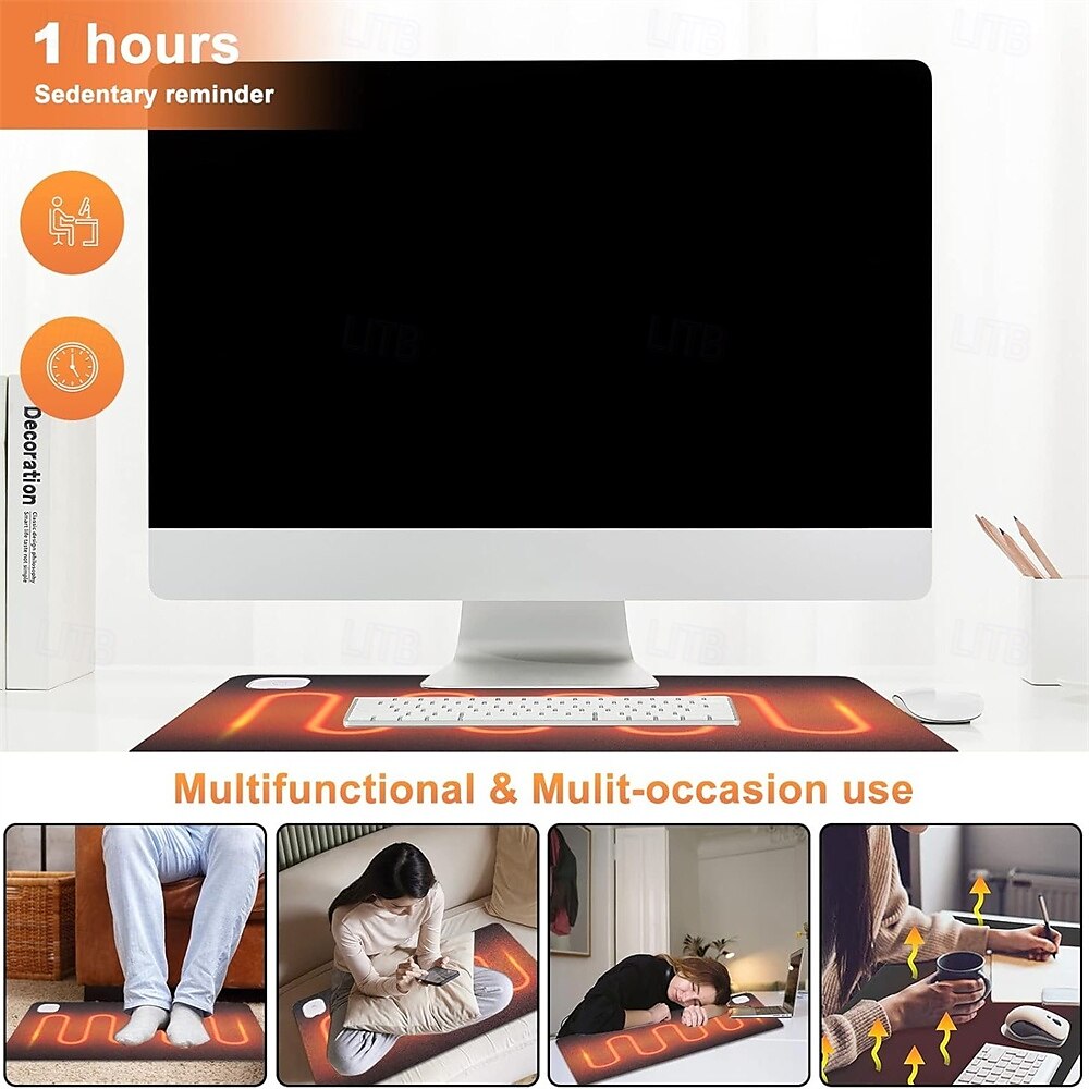warme Schreibtischunterlage Büro-Schreibtischmatte 3 Geschwindigkeiten Touch-Steuerung warmes großes Mauspad Extended Edition Gaming-Mauspad Fußwärmerpad 2025 - $47.99 –P1