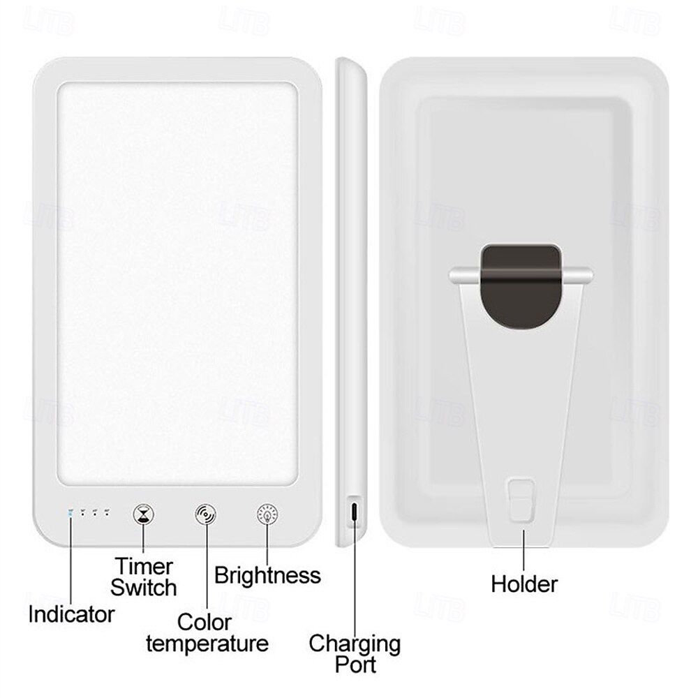 Lampe triste Lampe de luminothérapie sans UV Lampe portable à lumière naturelle avec lumière LED et 3 niveaux de luminosité réglables et température de couleur &fonction mémoire de 2025 ? $39.99 –P6