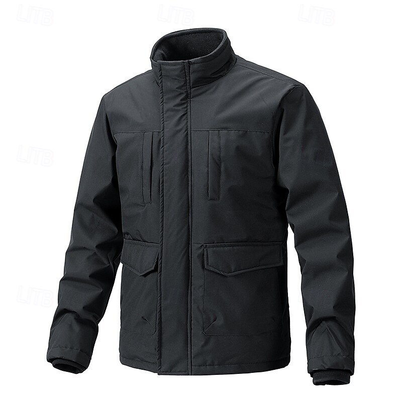 Herren Soft Shell Jacke Wanderjacke Draussen Windundurchlässig Windbreaker-Jacke Reisen Schwarz Armeegrün Khaki 2025 - $75.99 –P4