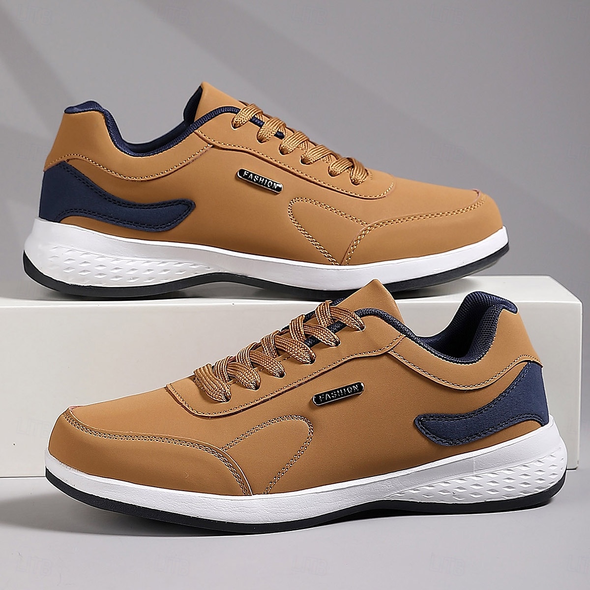 scarpe da ginnastica sportive casual da uomo color cuoio con suola ammortizzata e design allacciato – comode scarpe da passeggio per tutti i giorni del 2025 a $42.99 –P2