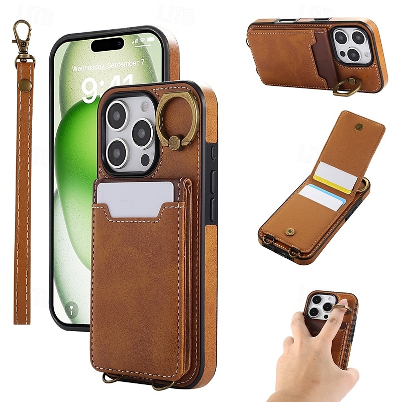 telefon Ügy Kompatibilitás iPhone 16 Pro Max Plus iPhone 15 Pro Max Plus iPhone 14 13 12 11 Pro Max Plus iPhone 14 Pro Max iPhone 13 12 11 Pro Max Fekete tok Állvánnyal Tartó gyűrű csuklópánttal Retro 2025 - $21.99 –P4