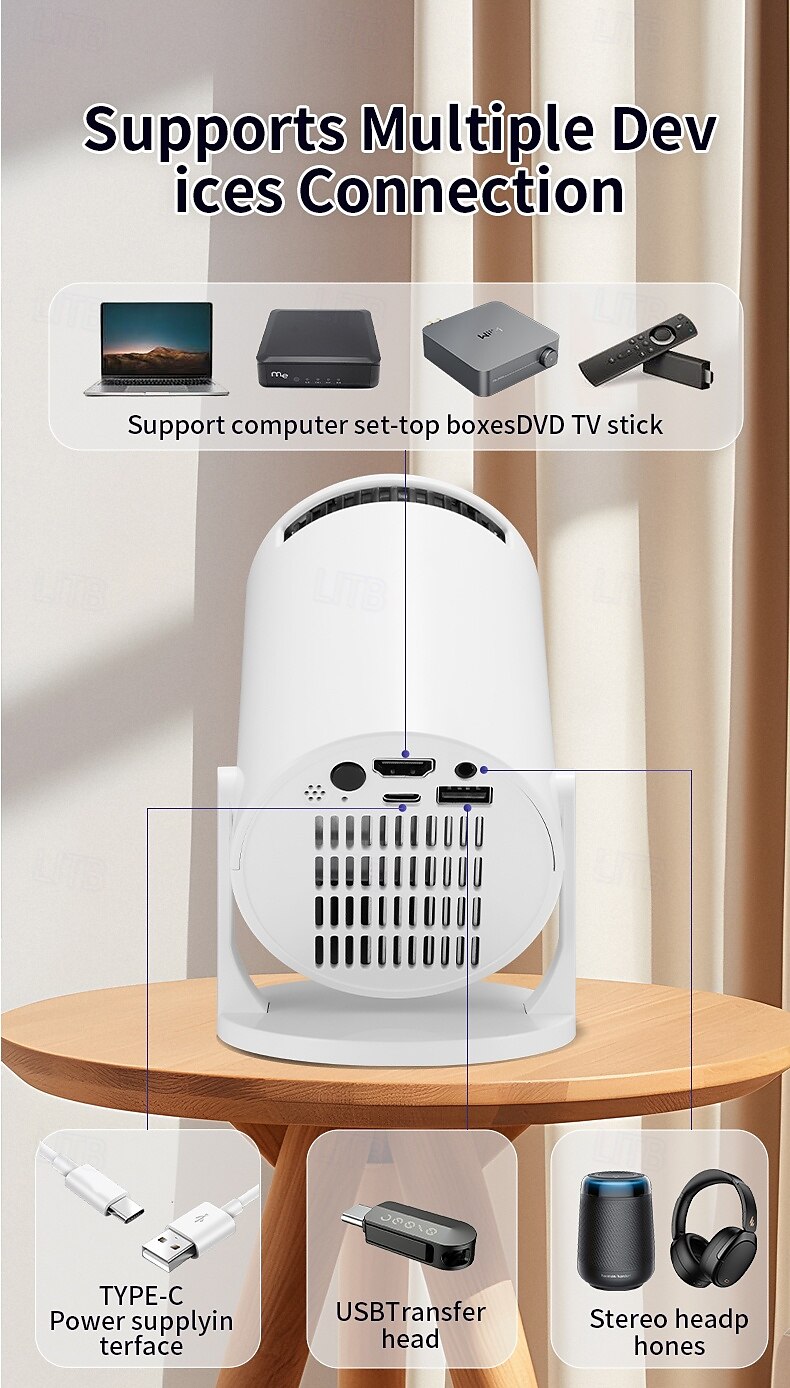 Mini Portable Projector M200/M5 HD Movie Projector Brightness 3000 Lumens HD LED Light Source with USB Connection Push Button Controls Great for Home Theater and Outdoor Camping Adventures 2025 - $69.99 –P3
