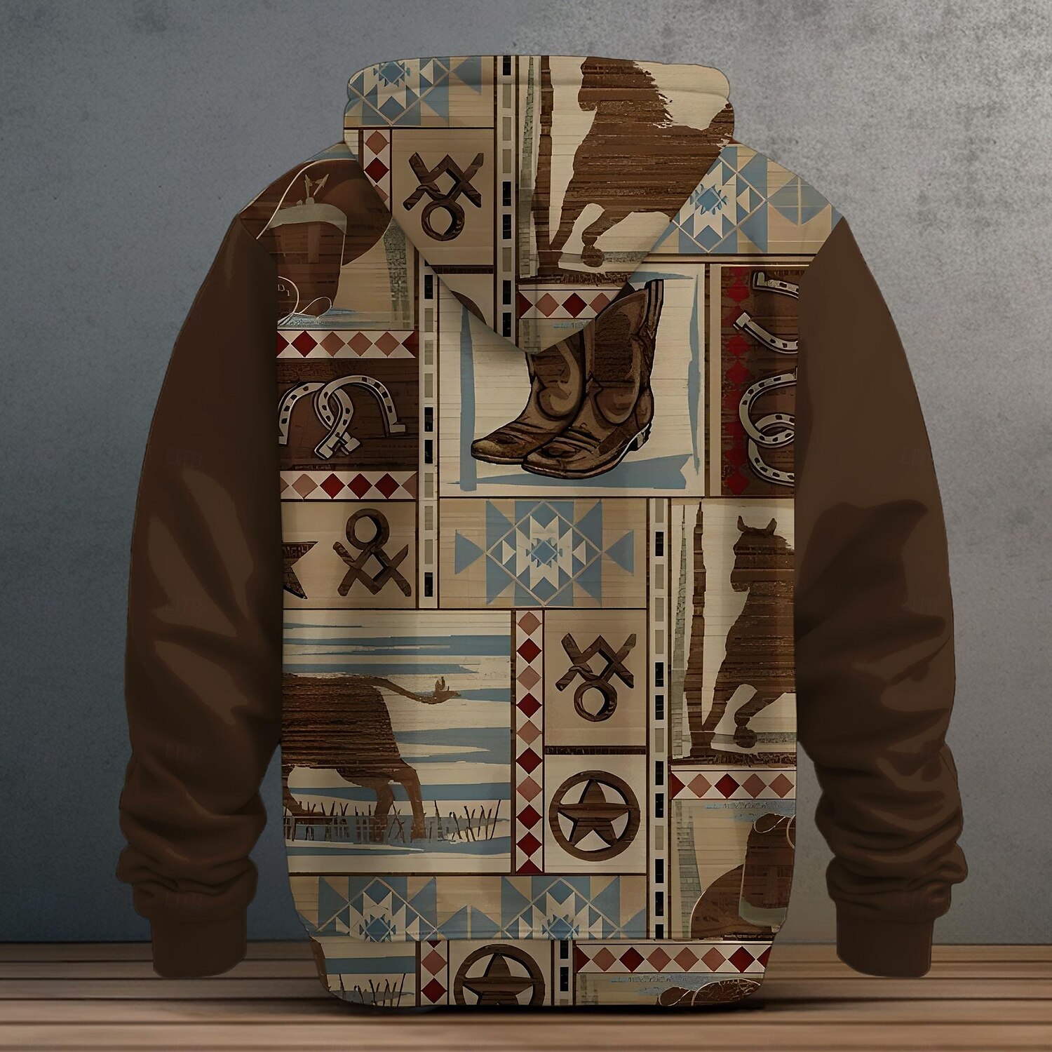 Homens Cavalo Cowboy Tosão Moletom Moletons Moletom Manga Longa Moletom com capuz Com Capuz Moda Impressão 3D Férias Streetwear Café Com Cordão Outono Inverno Designer de 2025 por $49.99 –P2