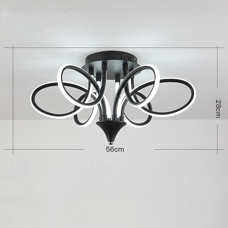 Nordic Style Ceiling Light Dimmable Lustre 6 Lights Chandelier Flower Design LED Ceiling Light Ceiling Lamp 220-240V 2025 - $168.99 –P2