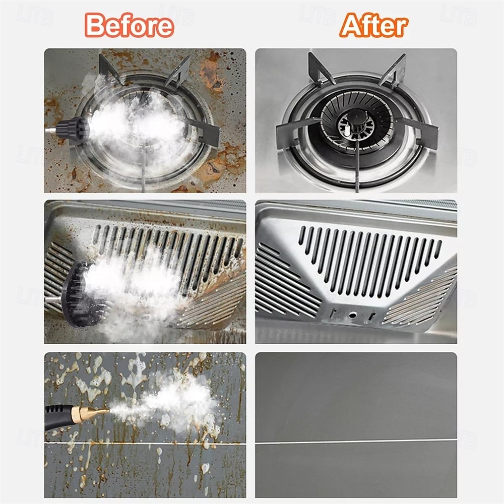 Mașină de curățat cu abur portabil de mână de 1500 W, mașină de curățat cu abur sub presiune la temperatură înaltă cu capete de perie 2026 - $78.99 –P6