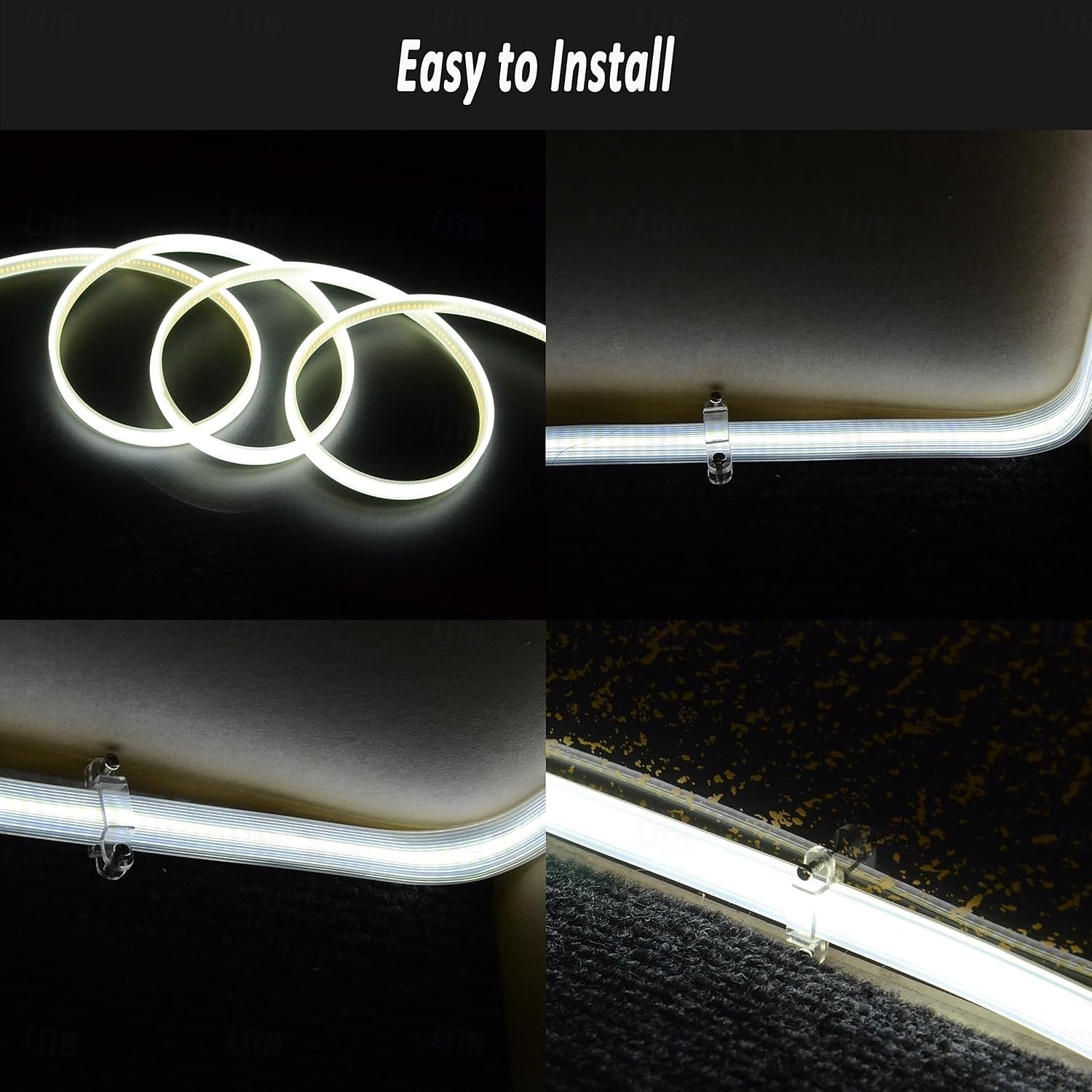 2026年 2メートル 5メートル 10メートル ライトセット 240 LED COB 15mm 1セット取付金具 1セット 温白色 ホワイト ネットホワイト LEDストリップライト 屋内 屋外 ホリデー 220-240 V 110-120 V  コレクション – $23.99 –P8