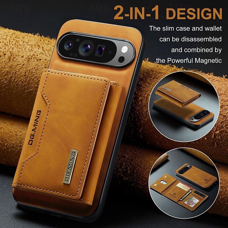 telefoon hoesje Voor Pixel 9 Pro Pixel 9 Pro XL Pixel 8 Pro Pixel 8 Pixel 9 Pixel 7 Pixel 7 Pro Pixel 6 Pixel 6 Pro Pixelvouw Achterkant met standaard Afneembaar Magnetisch Retro TPU PU-nahka 2025 - $21.99 –P14