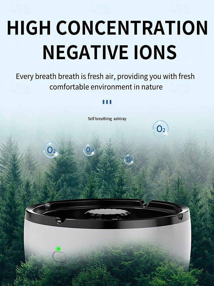 2 in 1 ilmanpuhdistin monitoimi savuton tuhkakuppi usb ladattava tuhkakuppi elektroninen tuhkakuppi suodattimella monitoimi savuton tuhkakuppi 2025 - $22.99 -P11