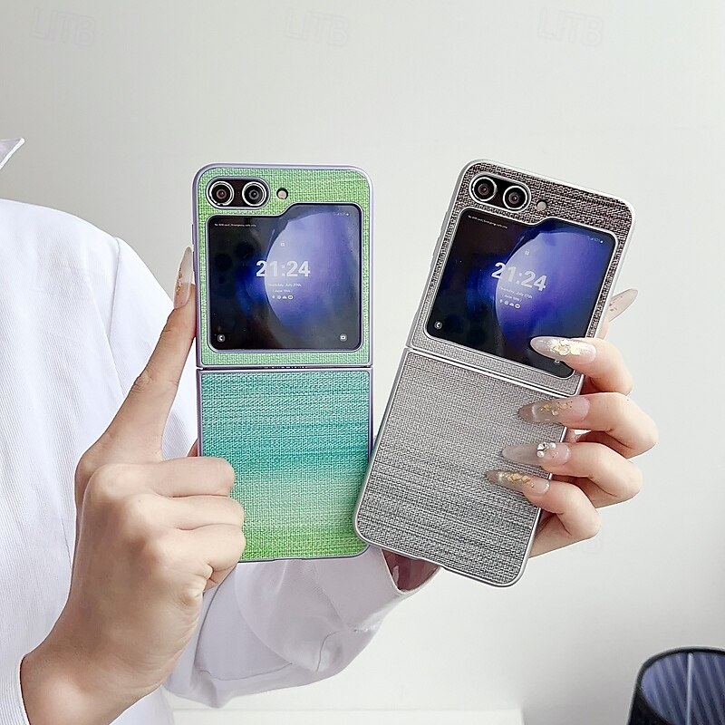 телефон Кейс для Назначение SSamsung Galaxy Z-флип 7 Z-флип 6 Z Flip 5 Z Flip 4 Z Flip 3 Кейс на заднюю панель Защита от удара Ретро ТПУ Кожа PU 2025 - $16.99 –P2