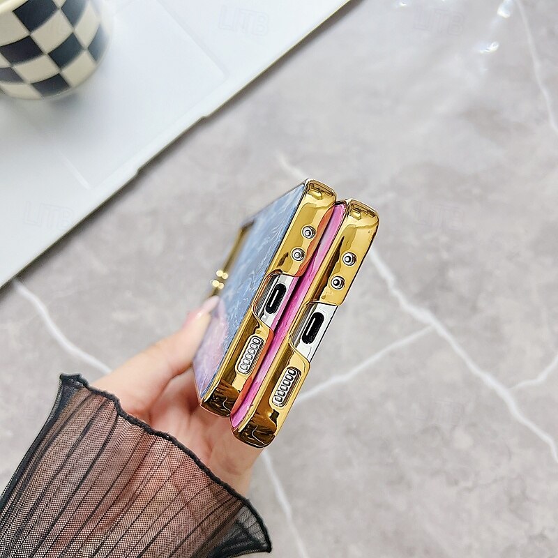 telefon Etui Til Samsung Galaxy Z Flip 5 Bakdeksel Støtsikker Kontor / Bedrift Herdet glass Belegg 2025 - $23.99 –P16
