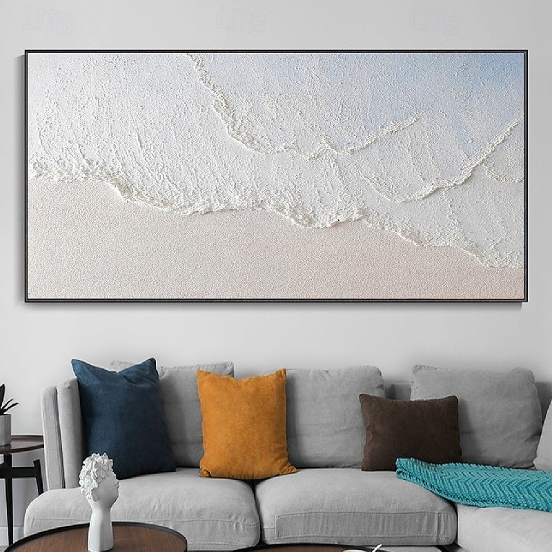 Ölgemälde handgemachte weiße Strand Malerei handgemachte Seestück Kunst pastosen Ölgemälde auf Leinwand handgemachte Board Welle Ölgemälde Strand Ölgemälde handgemalte Kunstwerk Landschaft Ölgemälde 2025 - $69.99 –P1