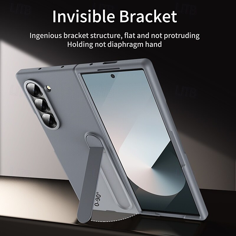 Phone Case For Z Fold 7 Z Fold 6 Z Fold 5 Z Fold 4 Z Fold 3 Back Cover with Stand Holder Shockproof Retro PC Metal 2025 - $21.99 –P6