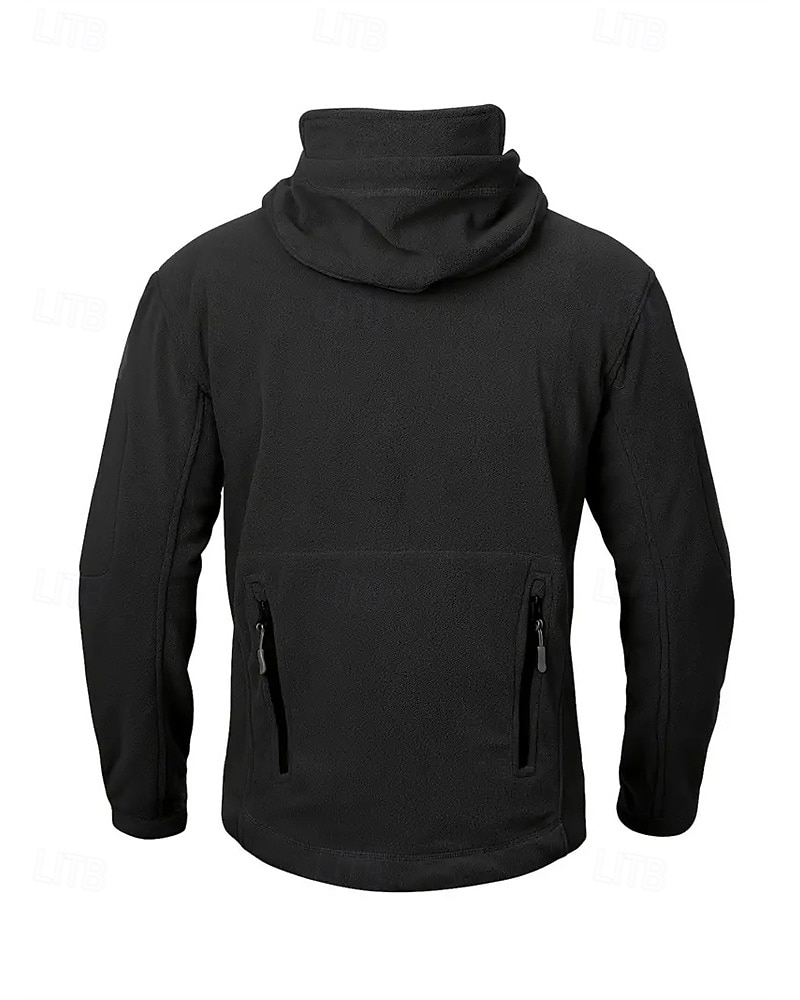 Pánské Fleecová bunda Vojenská bunda Taktická bunda Denní Dovolená Zahřívací Kapsy Fleece Podzim zima Bez vzoru Módní Šik ven Kapuce Standardní Černá Khaki Armádní zelená Šedá Saka 2025 - $33.99 –P14