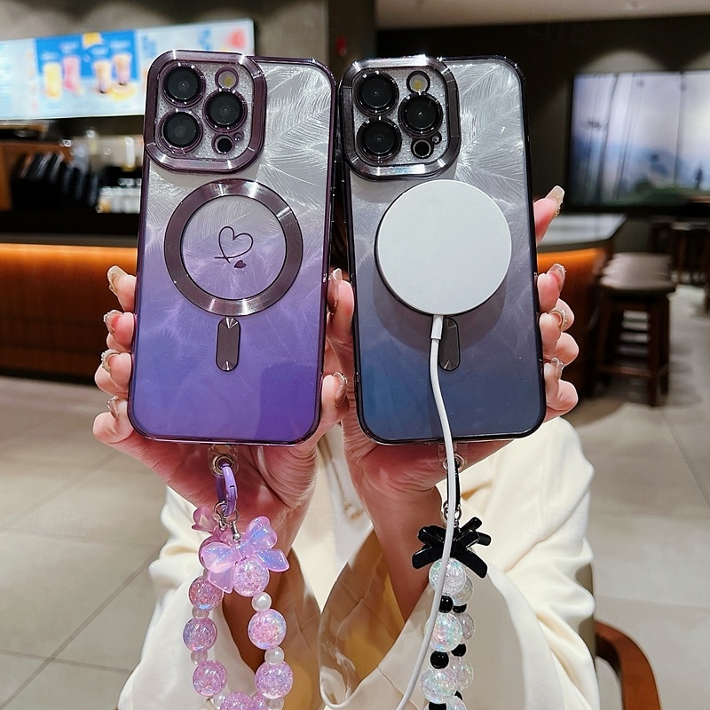 2025年 電話 ケース 用途 iPhone 16 Pro Max プラス iPhone 15 プロマックスプラス iPhone 14 13 12 11 Pro Max Plus iPhone 14 Pro Max iPhone 13 12 11 Pro Max バックカバー 磁石バックル ワイヤレス充電をサポート リストストラップ付き レトロ風 TPU アクリル コレクション – $17.99 –P14