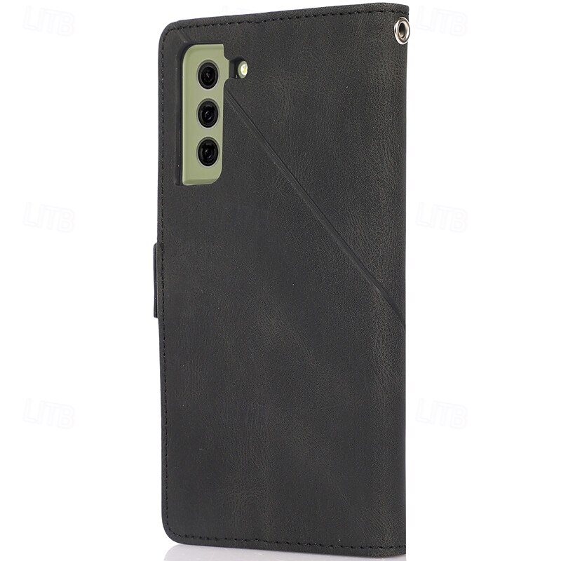 téléphone Coque Pour S23 S22 S21 S20 Plus Ultra S21 FE A72 A52 A32 A22 A12 A71 A51 A31 A21s S20 FE Couvercle rabattable Avec Support avec dragonne Fente pour carte Rétro TPU faux cuir de 2025 ? $16.99 –P10