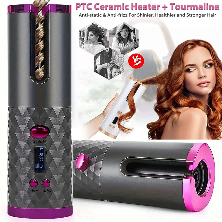Wireless Automatic Hair Curlers Rechargeable Automatic Hair Curlers Adjustable Temperature and Timer Portable Wireless Hair Styling Tools Mother's Day Gifts Women's Gifts 2025 - $31.99 –P2