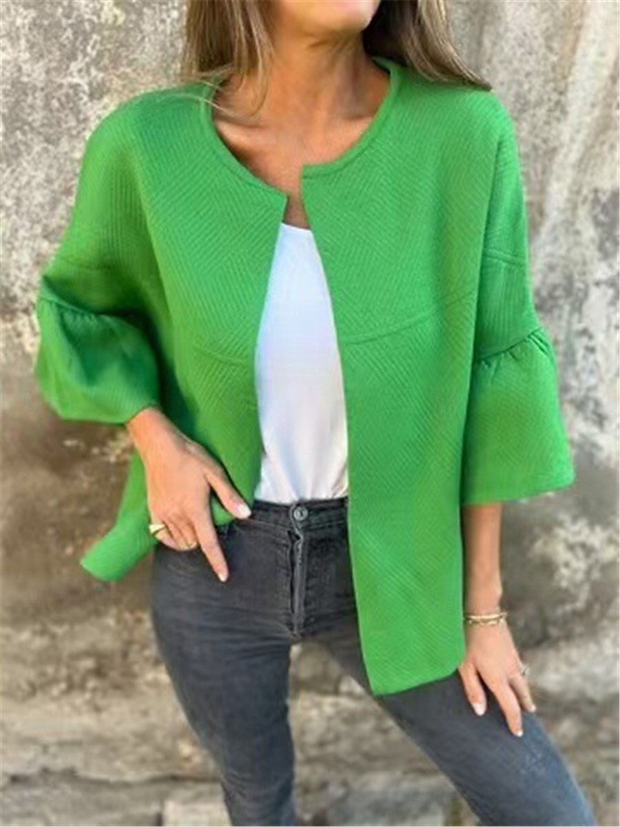 Women's Winter Jacket Outdoor Street Daily Wear Fall Winter Regular Coat Regular Fit Thermal Warm Breathable Stylish Casual Jacket 3/4 Length Sleeve Plain Oversize Black Red Green 2025 - $41.99 –P4