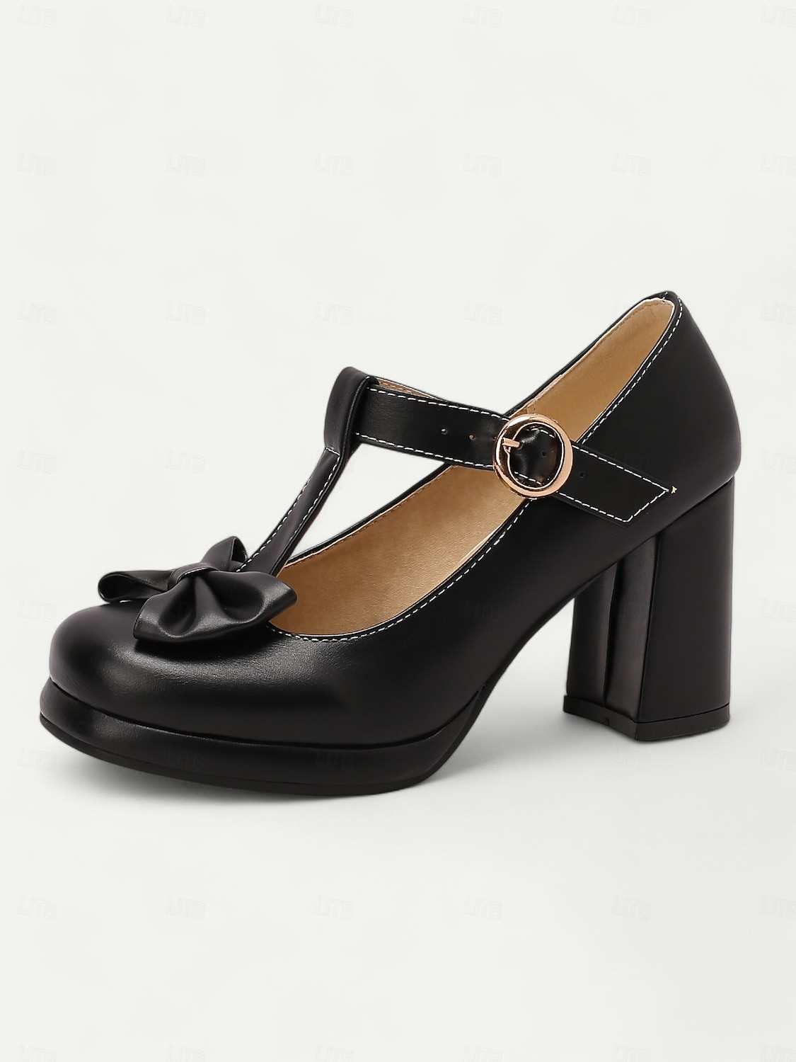 női vintage mary jane magassarkú pumpák masnival – retro blokksarkú bulikra és hivatalos alkalmakra 2025 - $54.99 –P3
