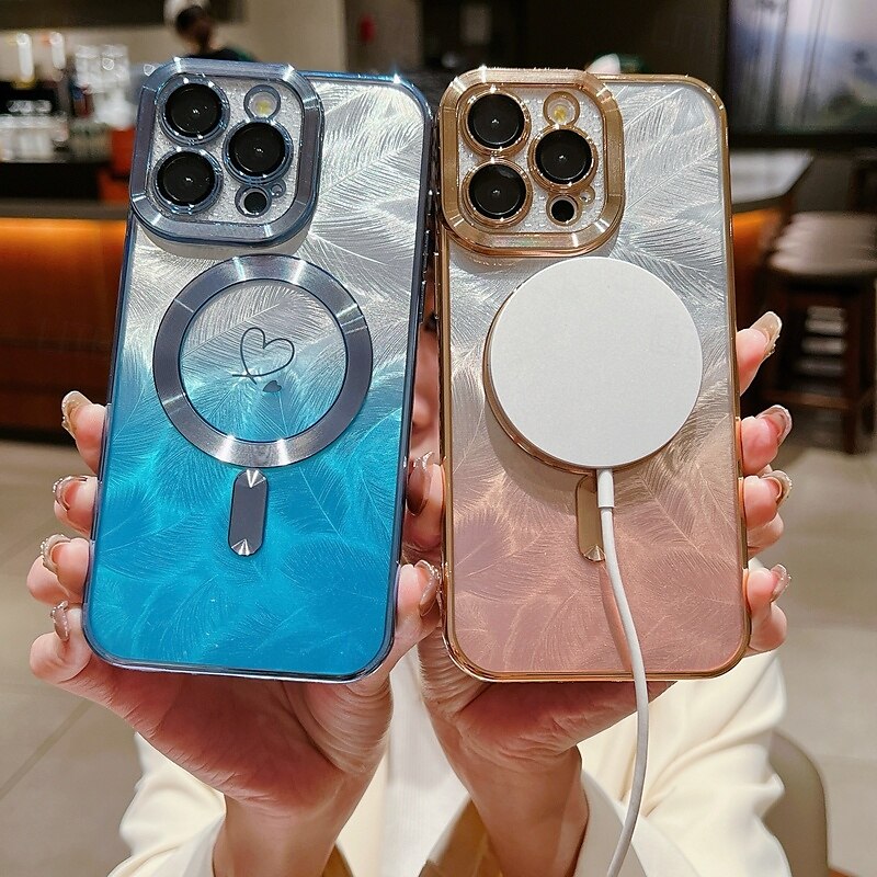 teléfono Funda Para iPhone 16 Pro Max Plus iPhone 15 Pro Max Plus iPhone 14 13 12 11 Pro Max Plus iPhone 14 Pro Max iPhone 13 12 11 Pro Max Funda Trasera Magnética Soporte de carga inalámbrica 2025 - $16.99 –P15