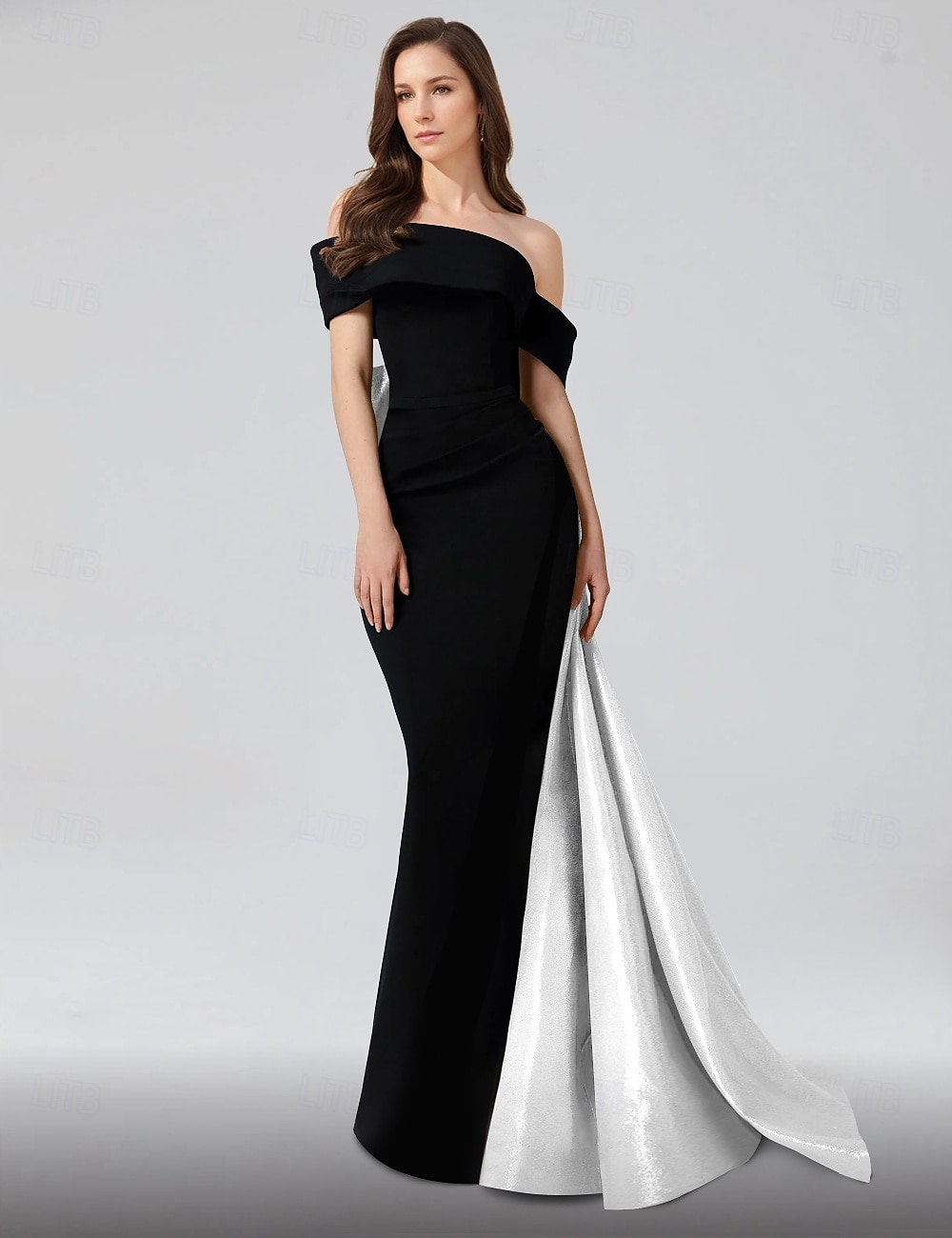 A-Linie Abendkleid Elegantes Kleid Formelles Bodenlänglich Kurzarm Ein-Schulter-Tasche Satin mit Schleife(n) 2025 - $173.99 –P2