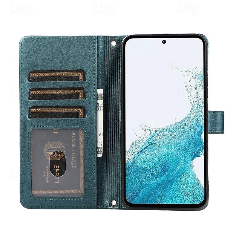 Phone Case For S24 Ultra S24 Plus S24 S24 FE S23 S22 S21 S20 Ultra Plus FE A55 A35 A25 A15 5G A54 A34 A14 A73 A53 A33 A23 A13 A72 A52 A32 A22 A12 A51 Flip Cover with Stand Holder Zipper with Wrist 2025 - $22.99 –P12