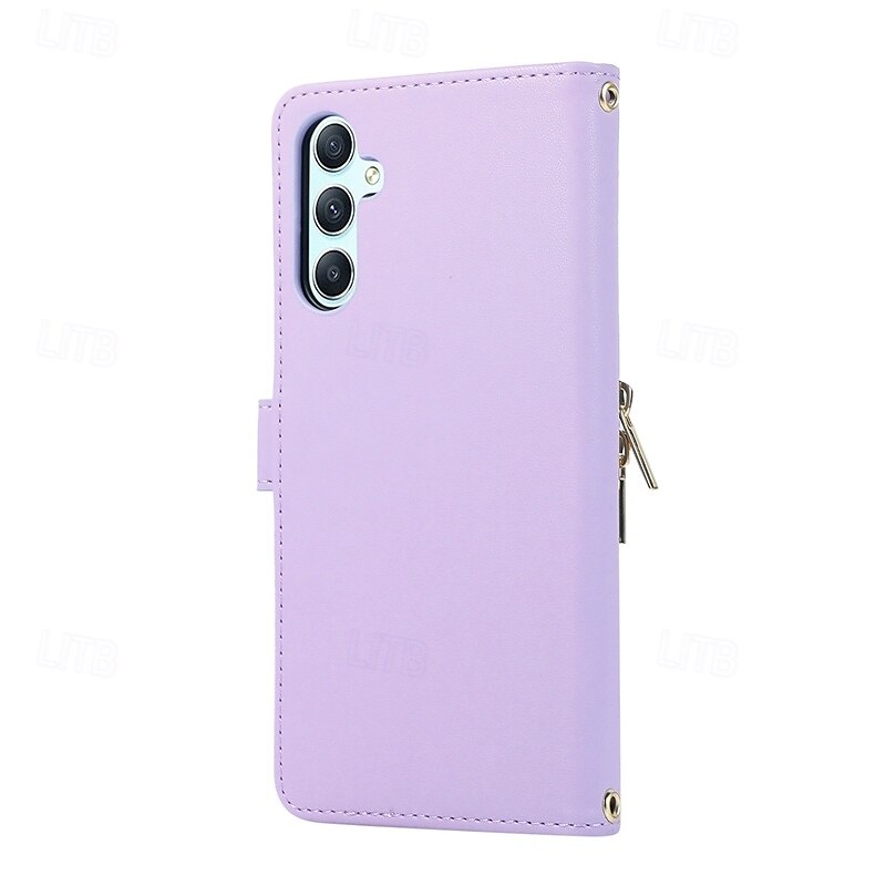 Phone Case For S24 Ultra S24 Plus S24 S24 FE S23 S22 S21 S20 Ultra Plus FE A55 A35 A25 A15 5G A54 A34 A14 A73 A53 A33 A23 A13 A72 A52 A32 A22 A12 A51 Flip Cover with Stand Holder Zipper with Wrist 2025 - $22.99 –P16
