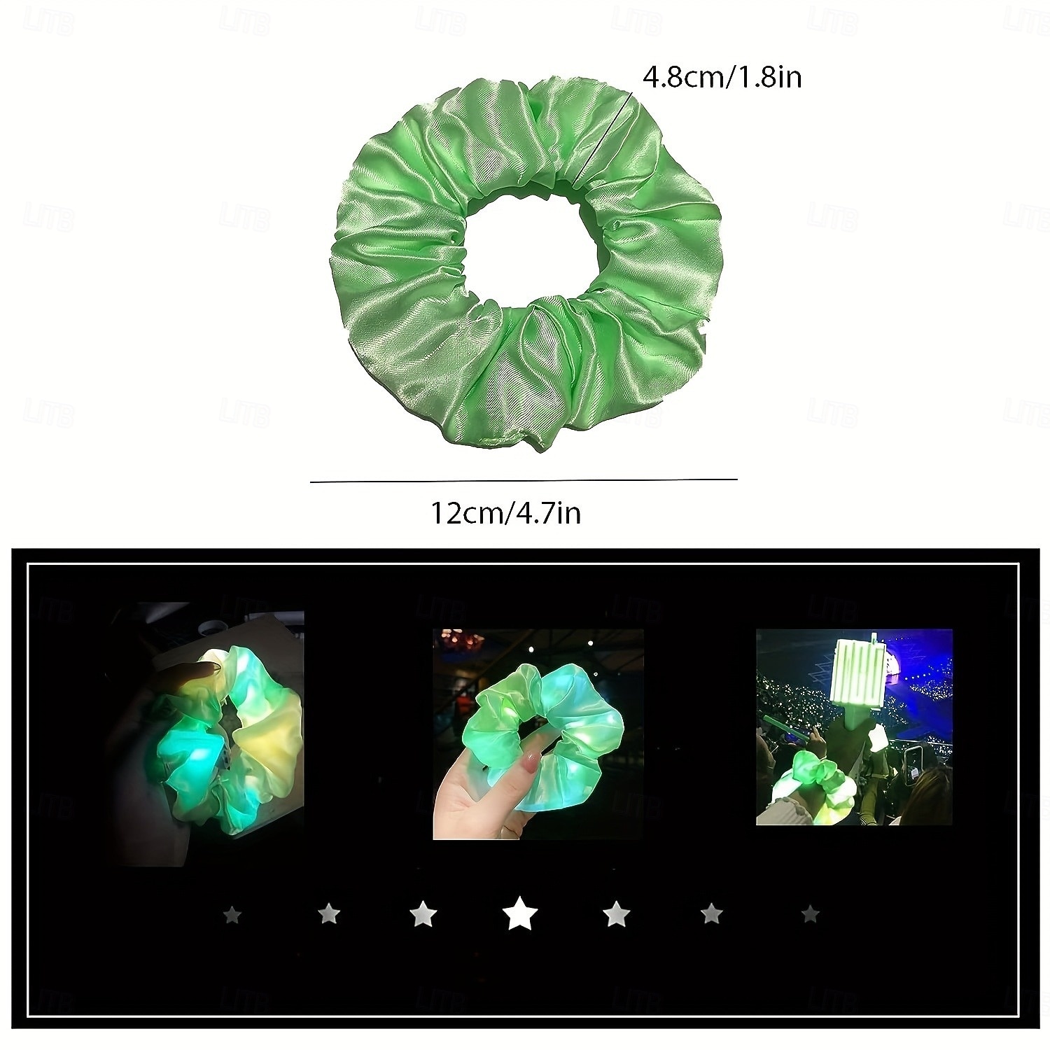 Valentine's Day Gifts for Women Mom Her, 6pcs LED Light-Up Scrunchies - Vibrant Hair Ties for Women & Girls Colorful Glow in the Dark with Multiple Light Modes Perfect Fashion Accessory 2026 - $11.99 –P4