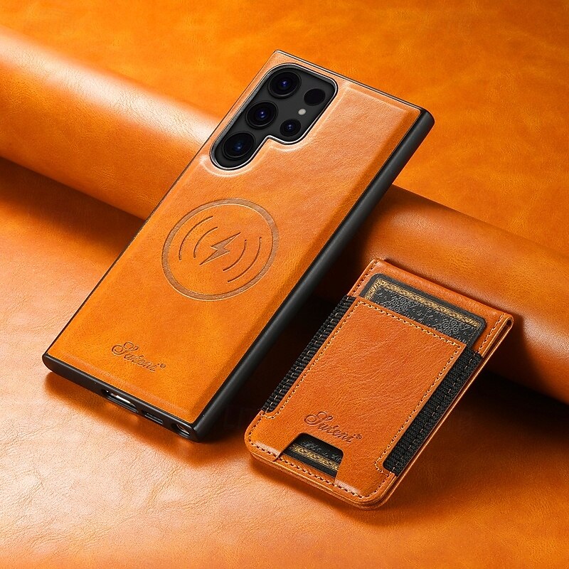 телефон Кейс для Назначение S24 S24 Ultra Plus S23 Ultra Plus S23 S22 S22 Плюс Ультра S25 Ультра Кейс на заднюю панель со стендом Съемный Магнитный Ретро ТПУ ПК Кожа PU 2025 - $25.99 –P20