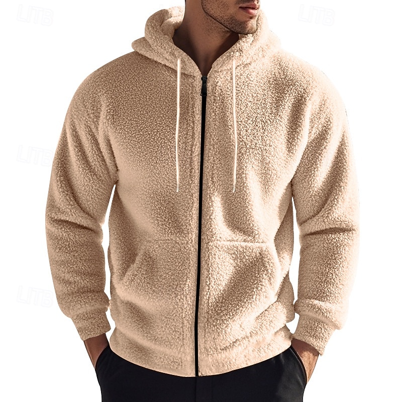 Men's Full Zip Hoodie Zip Up Hoodie Black Navy Blue Khaki Gray Hooded Plain Zip Up Sports & Outdoor Daily Holiday Polyester Streetwear Basic Casual Spring &  Fall Clothing Apparel Hoodies Sweatshirts  2026 - $42.99 –P1