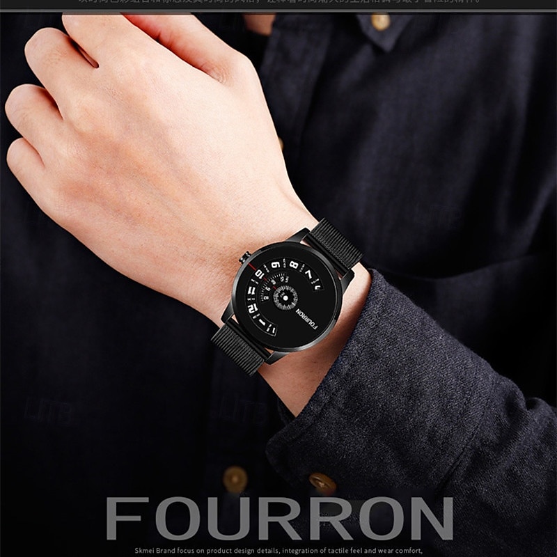 Menn Quartz Klokke Minimalistisk Sport Fritid Business Vanntett Dekorasjon Rustfritt Stål Lær Klokke 2026 - $26.99 –P6