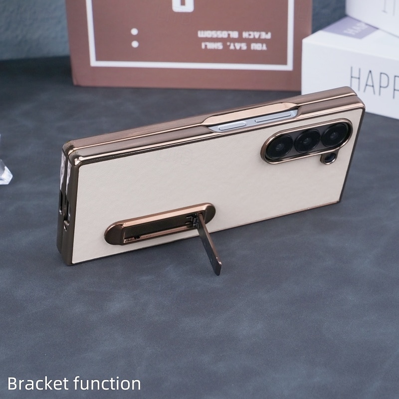 telefono Custodia Per Piegatura a Z 7 Z Fold 6 Z Fold 5 Z Fold 4 Z Fold 3 Custodia Portafoglio con Supporto Resistente agli urti Retrò Placcatura Pelle PU del 2025 a $20.99 –P4