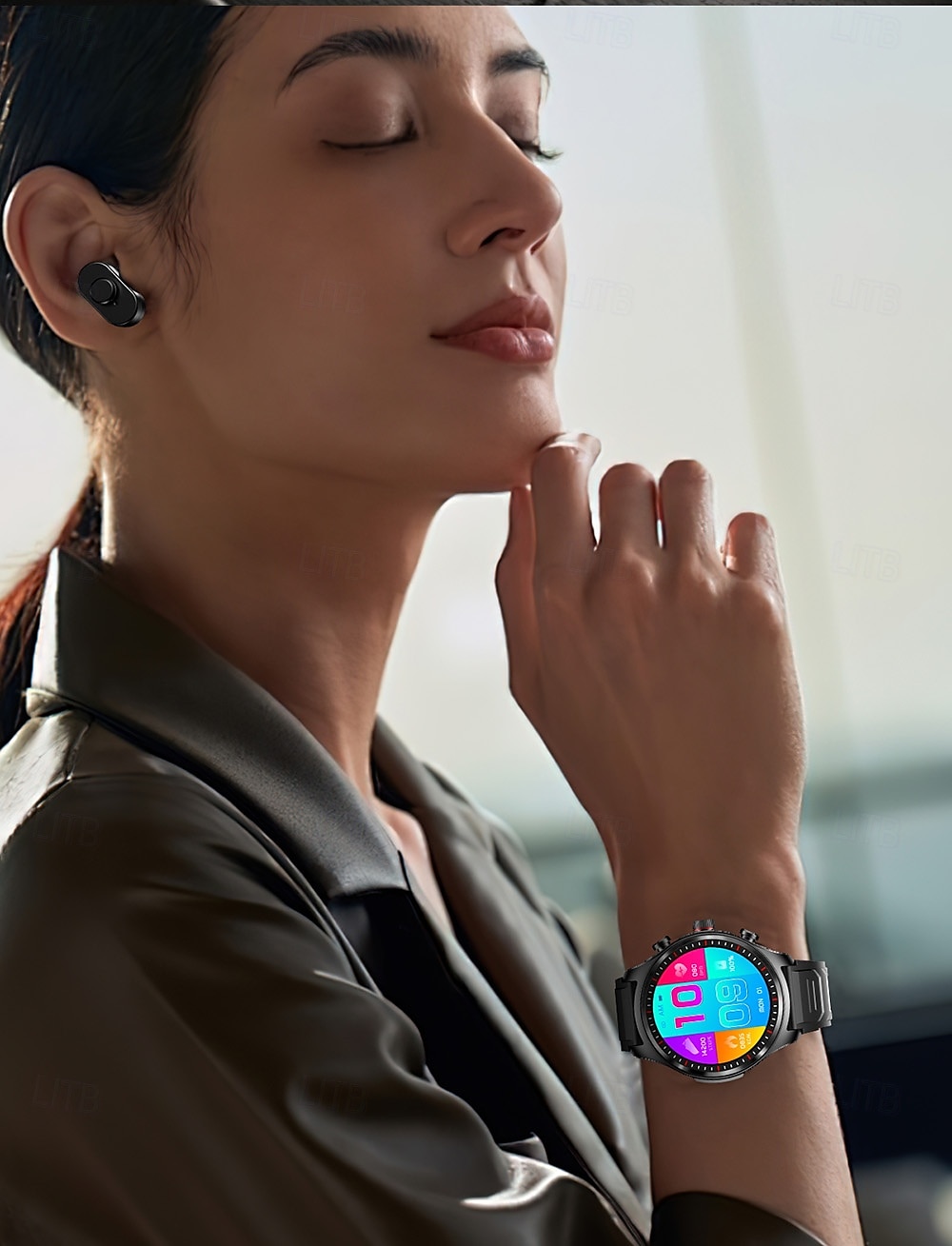 imosi 1,53 pouces montre intelligente bluetooth appel podomètre écouteurs 2 en 1 écouteurs lecture de musique locale tws bluetooth casque de sport sans fil smartwatch de 2025 ? $86.99 –P2