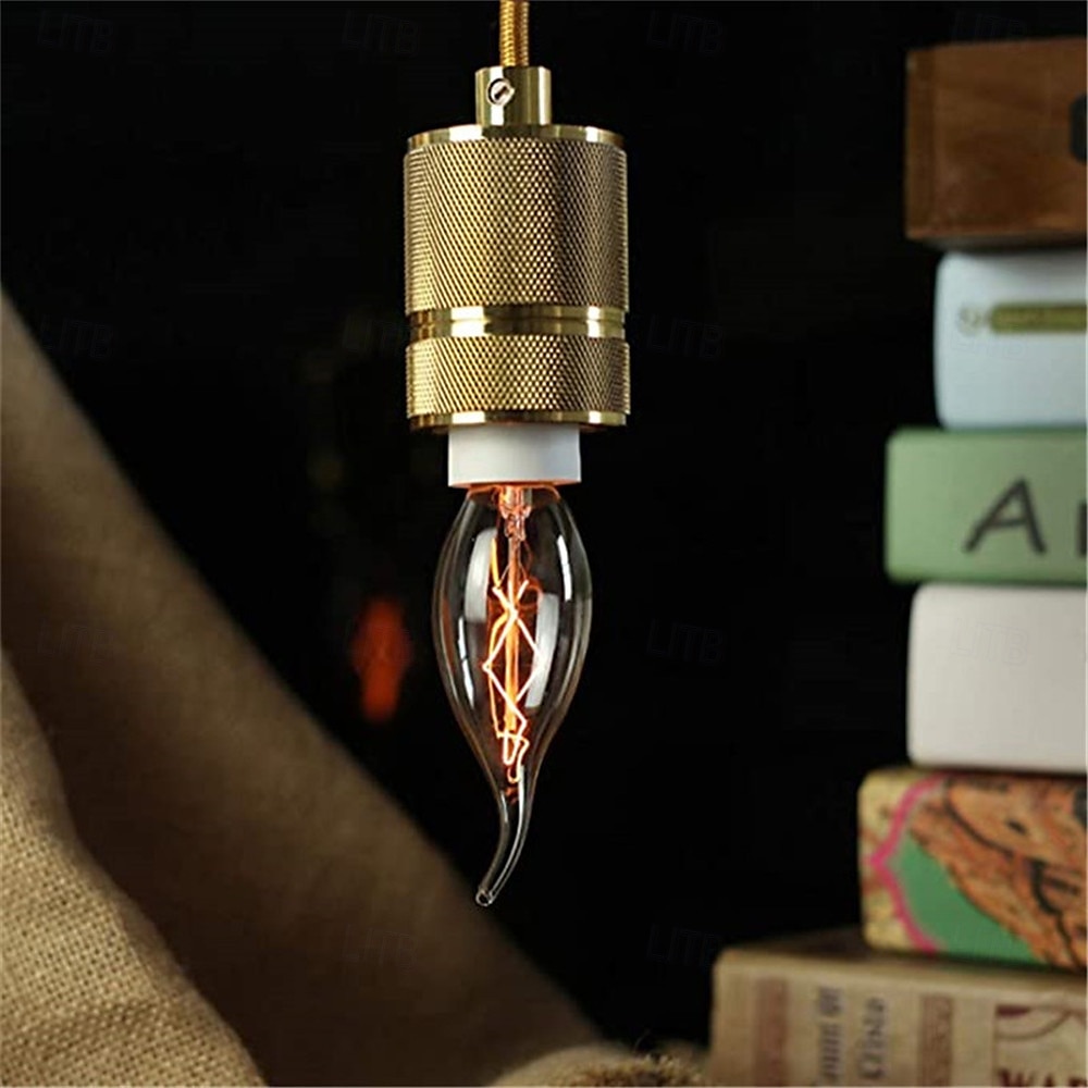 Lampe à bougie rétro C35L 40 W E14 Ampoule Edison vintage à intensité variable, lumière à incandescence décorative pour la maison &barre 1/10 pièces de 2025 ? $11.99 –P5