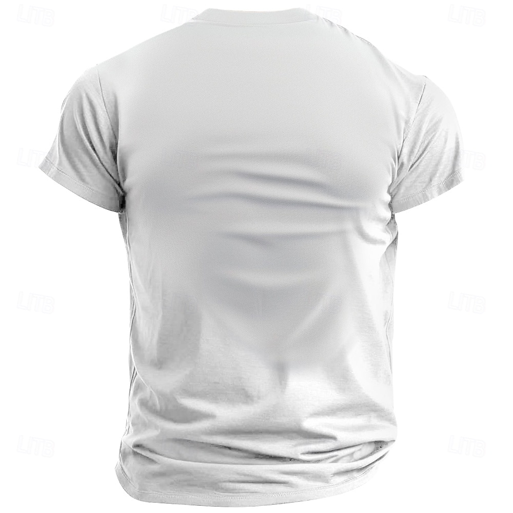 Herren Lustig Brief drucken T Shirt T-Shirt Kurzarm T-Shirt Rundhalsausschnitt Hemd Sport Klassisch Brautkleider schlicht Strasse Sports Outdoor Festtage Hellblau Schwarz Weiß Sommer Frühling 2025 - $15.99 –P2