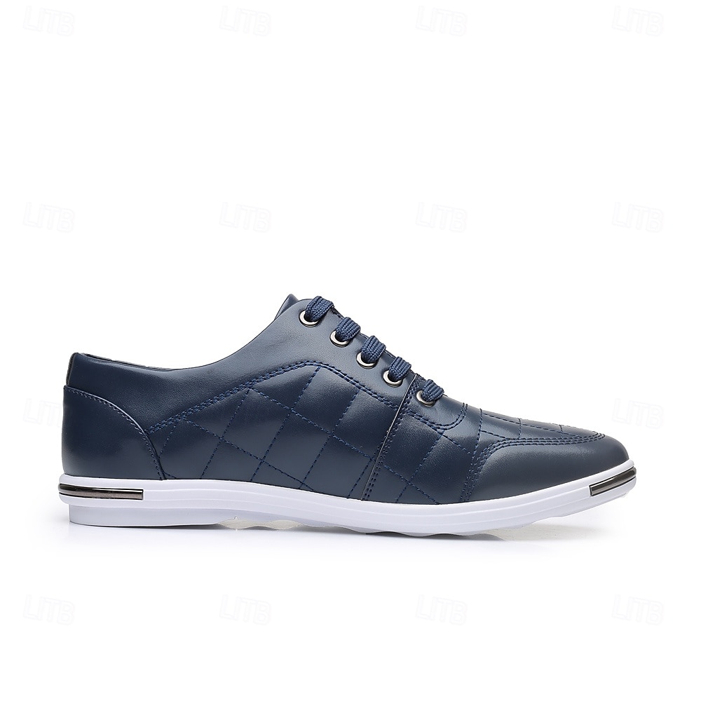 tênis masculino casual acolchoado - azul marinho, design com cadarço, confortável e leve, perfeito para uso diário de 2025 por $46.99 –P3
