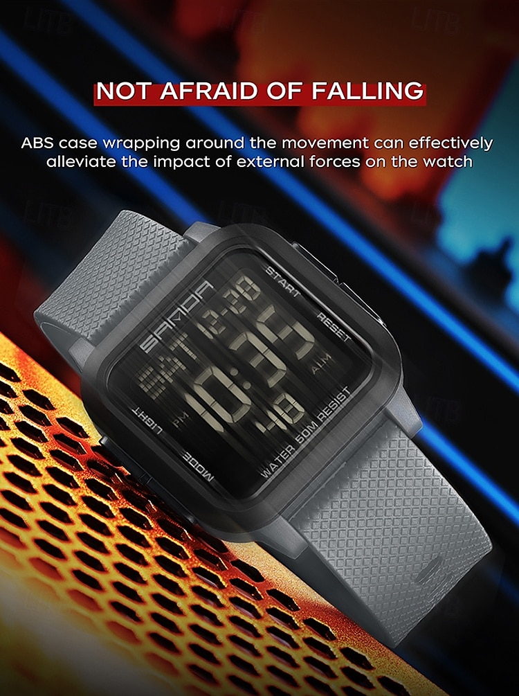 SANDA Men Digital Watch Sports Fashion Casual Business Luminous Alarm Clock Waterproof Decoration TPU Watch 2026 - $26.99 –P12