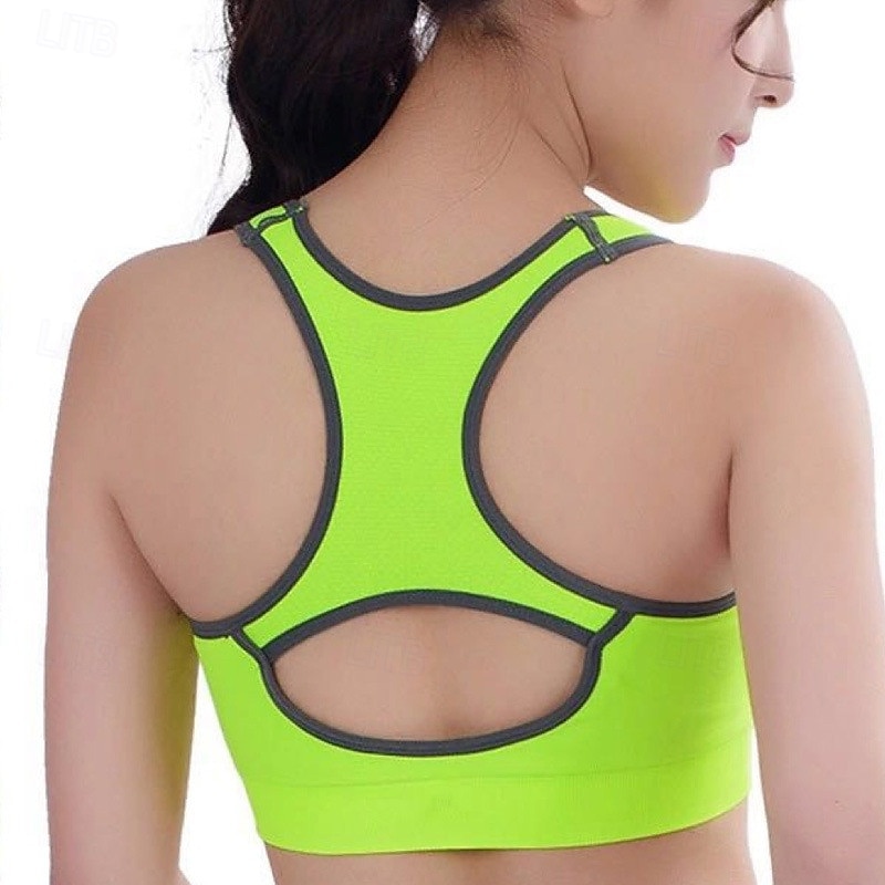 Per donna Supporto leggero Reggiseni sportivi Reggiseno da corsa Scollatura posteriore Buon top Imbottito Fitness Attività ricreative Corsa Traspirante Leggero Morbido Nero Blu Fuschia Tinta unita del 2025 a $12.99 –P2