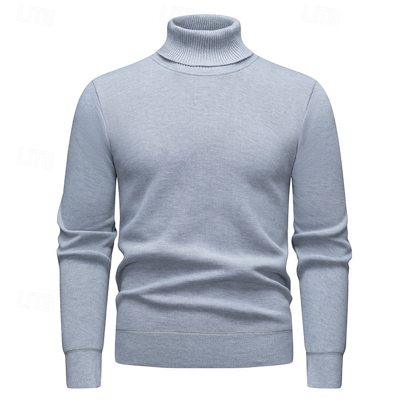 Homme Pull Pull en tricot A côtes Tricoter Normal Tricoté Plein Col Roulé Mode Décontractées Usage quotidien Rendez-vous Vêtement Tenue Automne hiver Vin Noir S M L de 2025 ? $23.99 –P8