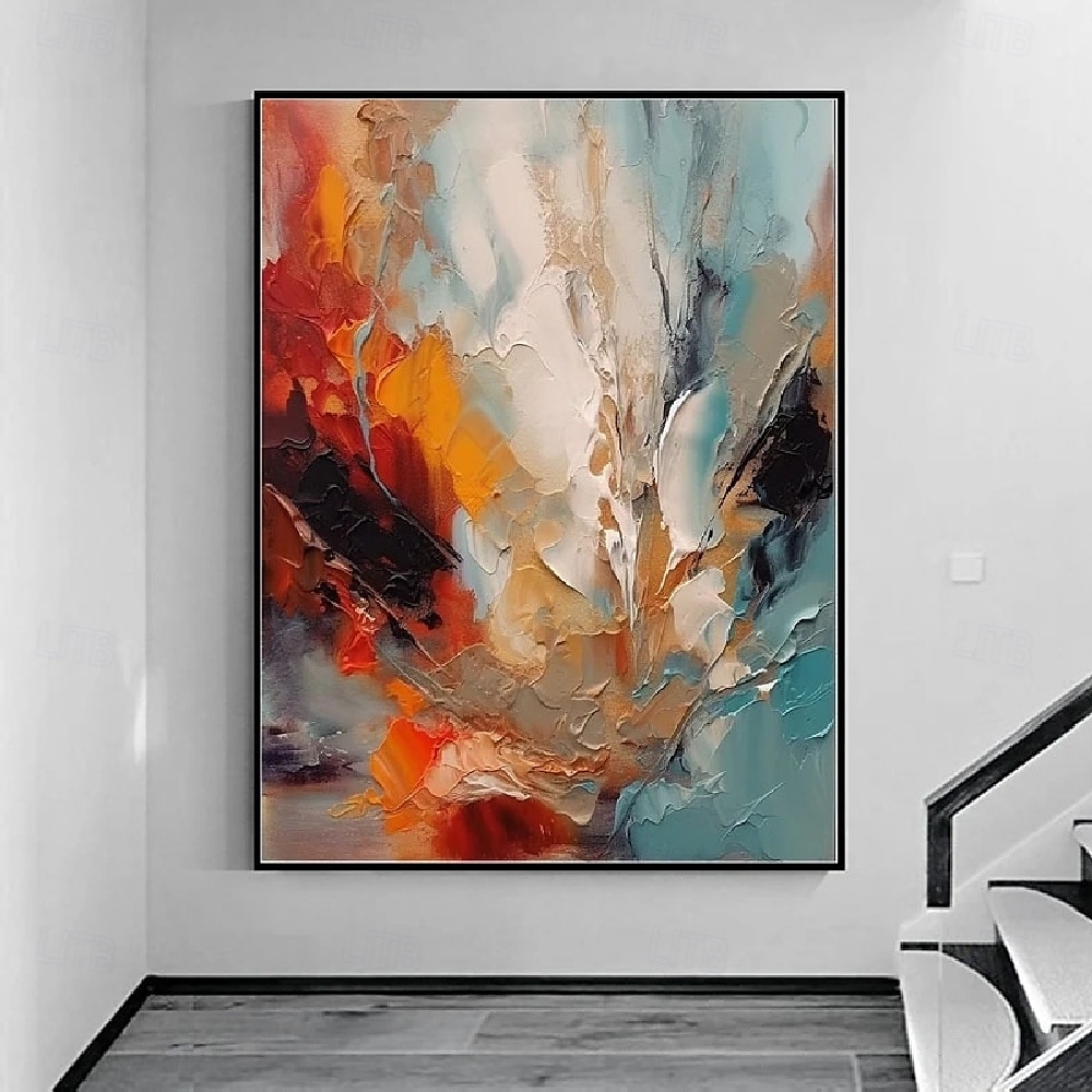Ölgemälde handgemachte abstrakte bunte Gemälde auf Leinwand handgemalt reich strukturierte Acrylmalerei moderne Wandkunst handgemaltes Kunstwerk für Wohnzimmer Kunstwerk Wanddekoration 2025 - $108.99 –P2