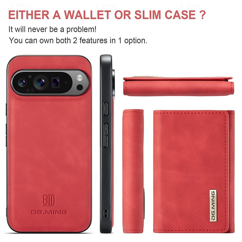 Phone Case For Pixel 9 Pro Pixel 9 Pro XL Pixel 8 Pro Pixel 8 Pixel 9 Pixel 7 Pixel 7 Pro Pixel 6 Pixel 6 Pro Pixel Fold Back Cover with Stand Holder Detachable Magnetic Retro TPU PU Leather 2025 - $23.99 –P1
