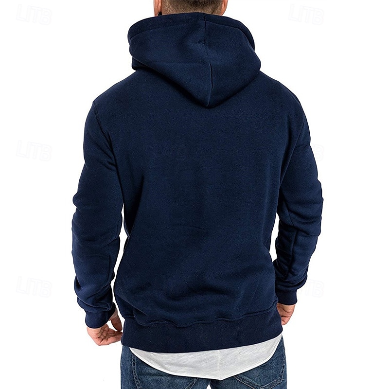 Herr Huvtröja Svart Vit Gul Vin Armégrön Huva Slät Ficka Sport & Utomhus Dagligen Helgdag Polyester Streetwear Grundläggande Ledigt Vår & Höst Kläder Pull Tröjor 2025 - $16.99 –P2