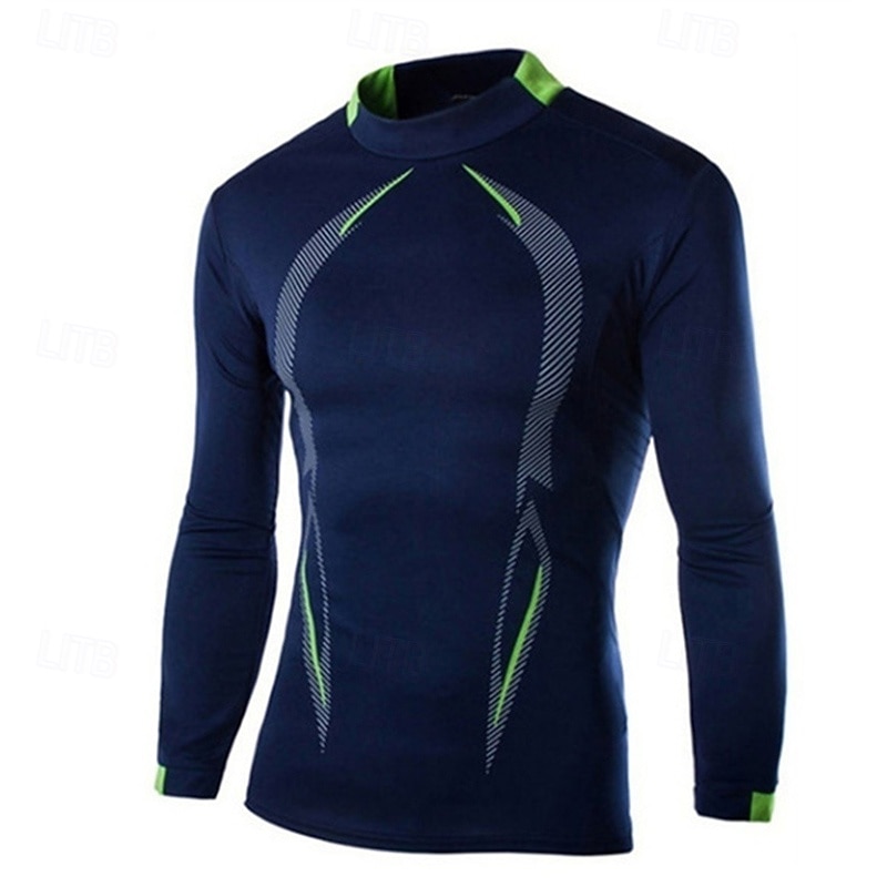 Hombre Camiseta Compresión Camisa atlética Camisa de gimnasia Camisa de fitness Camisa de Compresión Acolchada Manga Larga Camiseta Casual Ropa Deportiva Bloque de color Secado rápido Suave 2025 - $12.99 –P7