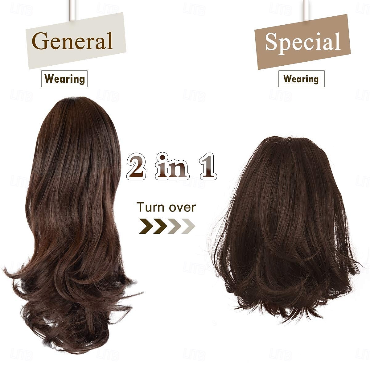 13" Ponytail Extension Long Curly Ponytail Clip in Claw Hair Extension Natural Looking Synthetic Hairpiece for Women 2026 - $12.49 –P7