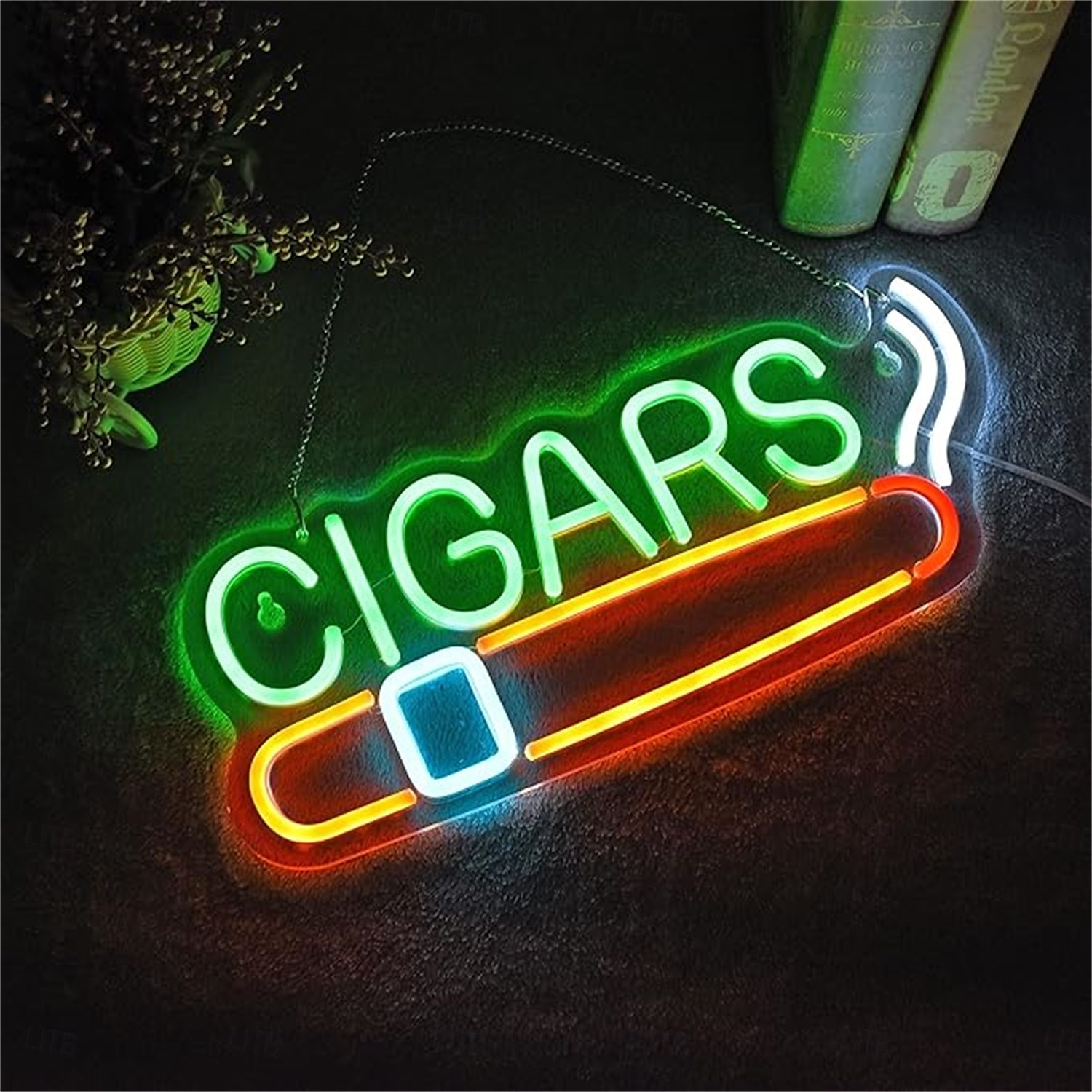 Enseigne au néon à LED pour magasin de cigares, lumière au néon à intensité variable faite à la main alimentée par USB pour bar, salon, café, fête, décoration de magasin de tabac de 2025 ? $59.99 –P3