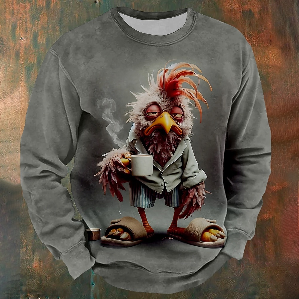 Homens Galo camisolas Moletom Manga Longa Moletom Gola Redonda Moda Legal Diário impressao 3D Streetwear Esportes Feriado Crewneck Inverno Primavera & Outono de 2026 por $30.99 –P1