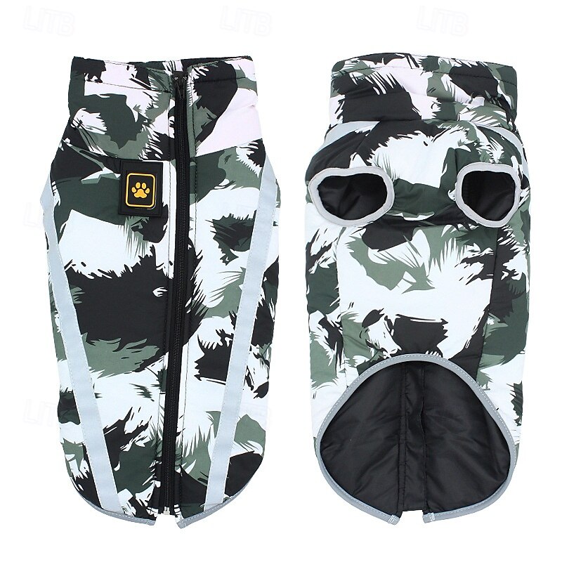 Hunder Frakker Jakke Parka jakke med sele Reflekterende Varm Vannbestandig Hundeklær for Medium Large 2025 - $22.99 –P3
