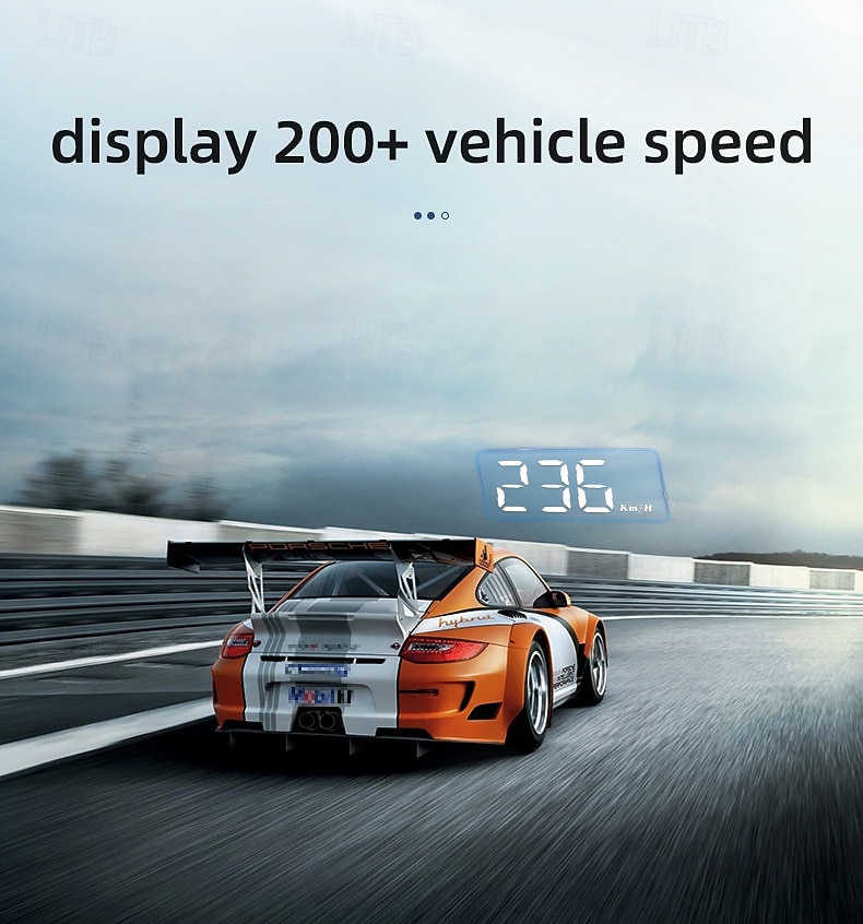 Car HUD Head Up Display Car Portable Speed Monitor Car Universal HUD with OBD Cable Speedometer Engine RPM Warning Mileage Measurement All in One 2025 - $33.99 –P2