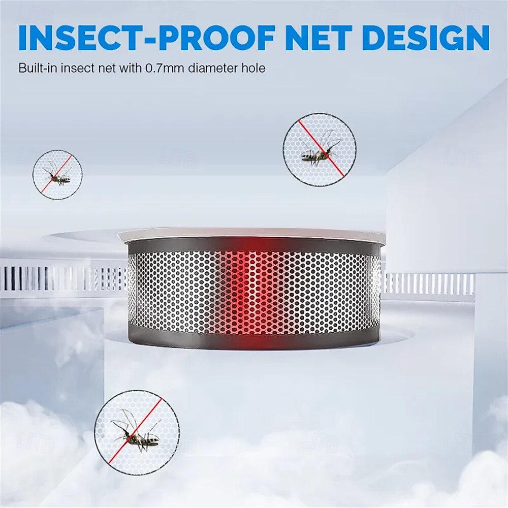 Detector de humo inalámbrico, alarma de humo, sensor fotoeléctrico, detector de incendios, alarma de humo avanzada, aplicación wifi 2025 - $49.99 –P8